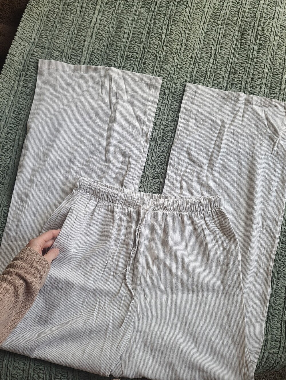 Striped Wide Leg Pajama/lounge Pants